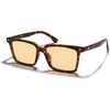 image:imageSOJOS Trendy Polarized Square Sunglasses Womens Men Retro Vintage 90s Sun Glasses SJ2387Red Tortoise Frame Light Brown Lens