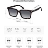 image:imageSOJOS Trendy Polarized Square Sunglasses Womens Men Retro Vintage 90s Sun Glasses SJ2387Tortoise Frame Grey Grading Lens