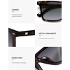 image:imageSOJOS Trendy Polarized Square Sunglasses Womens Men Retro Vintage 90s Sun Glasses SJ2387Tortoise Frame Grey Grading Lens