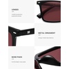 image:imageSOJOS Trendy Polarized Square Sunglasses Womens Men Retro Vintage 90s Sun Glasses SJ2387Tortoise Frame Red Lens