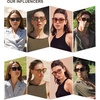 image:imageSOJOS Trendy Polarized Square Sunglasses Womens Men Retro Vintage 90s Sun Glasses SJ2387Tortoise Frame Red Lens