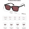 image:imageSOJOS Trendy Polarized Square Sunglasses Womens Men Retro Vintage 90s Sun Glasses SJ2387Tortoise Frame Red Lens
