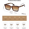 image:imageSOJOS Trendy Polarized Square Sunglasses Womens Men Retro Vintage 90s Sun Glasses SJ2387Yellow Tortoise Frame Browing Grading Lens