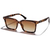image:imageSOJOS Trendy Polarized Square Sunglasses Womens Men Retro Vintage 90s Sun Glasses SJ2387Yellow Tortoise Frame Browing Grading Lens