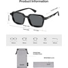 image:imageSOJOS Trendy Polarized Square Sunglasses for Women MenFashion Rectangle Shades Wavy Pattern Frame UV400 Protected SJ2698Black