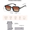 image:imageSOJOS Trendy Polarized Square Sunglasses for Women MenFashion Rectangle Shades Wavy Pattern Frame UV400 Protected SJ2698Brown