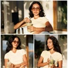 image:imageSOJOS Trendy Polarized Square Sunglasses for Women MenFashion Rectangle Shades Wavy Pattern Frame UV400 Protected SJ2698Green
