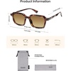 image:imageSOJOS Trendy Polarized Square Sunglasses for Women MenFashion Rectangle Shades Wavy Pattern Frame UV400 Protected SJ2698Tortoise