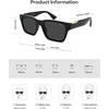 image:imageSOJOS Trendy Polarized Square Sunglasses for Women MenUV400 Retro Square 70s 80s 90s Shades SJ2622Black