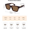 image:imageSOJOS Trendy Polarized Square Sunglasses for Women MenUV400 Retro Square 70s 80s 90s Shades SJ2622Demi
