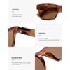 image:imageSOJOS Trendy Polarized Square Sunglasses for Women MenUV400 Retro Square 70s 80s 90s Shades SJ2622Yellow Demi