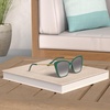 image:imageSOJOS Trendy Polarized Sunglasses For Women Retro Womens Oversized Square Cat Eye Sun Glasses UV Protection SJ2206Milky Green FrameGreen Grading Lens