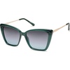 image:imageSOJOS Trendy Polarized Sunglasses For Women Retro Womens Oversized Square Cat Eye Sun Glasses UV Protection SJ2206Milky Green FrameGreen Grading Lens