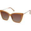 image:imageSOJOS Trendy Polarized Sunglasses For Women Retro Womens Oversized Square Cat Eye Sun Glasses UV Protection SJ2206Milky Orange FrameBrown Grading Lens