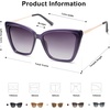 image:imageSOJOS Trendy Polarized Sunglasses For Women Retro Womens Oversized Square Cat Eye Sun Glasses UV Protection SJ2206Milky Violet FrameViolet Grading Lens