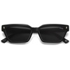 image:imageSOJOS Trendy Polarized Sunglasses Womens Men Retro Vintage 90s Cute Cat Eye Narrow Sun Glasses SJ2381Black Frame Grey Lens