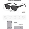image:imageSOJOS Trendy Polarized Sunglasses Womens Men Retro Vintage 90s Cute Cat Eye Narrow Sun Glasses SJ2381Black Frame Grey Lens