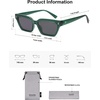 image:imageSOJOS Trendy Polarized Sunglasses Womens Men Retro Vintage 90s Cute Cat Eye Narrow Sun Glasses SJ2381Green Frame Grey Lens