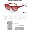 image:imageSOJOS Trendy Polarized Sunglasses Womens Men Retro Vintage 90s Cute Cat Eye Narrow Sun Glasses SJ2381Red Frame Grading Red Lens