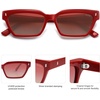 image:imageSOJOS Trendy Polarized Sunglasses Womens Men Retro Vintage 90s Cute Cat Eye Narrow Sun Glasses SJ2381Red Frame Grading Red Lens