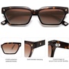image:imageSOJOS Trendy Polarized Sunglasses Womens Men Retro Vintage 90s Cute Cat Eye Narrow Sun Glasses SJ2381Tortoise Frame Brown Grading Lens