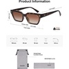 image:imageSOJOS Trendy Polarized Sunglasses Womens Men Retro Vintage 90s Cute Cat Eye Narrow Sun Glasses SJ2381Tortoise Frame Brown Grading Lens