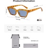 image:imageSOJOS Trendy Polarized Sunglasses Womens Men Retro Vintage 90s Cute Cat Eye Narrow Sun Glasses SJ2381Yellow Tortoise Frame Blue Lens