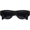 image:imageSOJOS Trendy Polarized Sunglasses Womens Retro Vintage 90s Cute Cat Eye Sun Glasses SJ2614Black Frame Grey Lens
