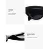 image:imageSOJOS Trendy Polarized Sunglasses Womens Retro Vintage 90s Cute Cat Eye Sun Glasses SJ2614Black Frame Grey Lens