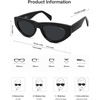 image:imageSOJOS Trendy Polarized Sunglasses Womens Retro Vintage 90s Cute Cat Eye Sun Glasses SJ2614Black Frame Grey Lens