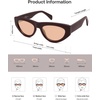 image:imageSOJOS Trendy Polarized Sunglasses Womens Retro Vintage 90s Cute Cat Eye Sun Glasses SJ2614Brown Frame Pink Lens