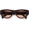 image:imageSOJOS Trendy Polarized Sunglasses Womens Retro Vintage 90s Cute Cat Eye Sun Glasses SJ2614Brown Frame Pink Lens