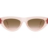 image:imageSOJOS Trendy Polarized Sunglasses Womens Retro Vintage 90s Cute Cat Eye Sun Glasses SJ2614Crystal Brown Frame Brown Grading Lens