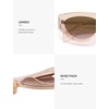 image:imageSOJOS Trendy Polarized Sunglasses Womens Retro Vintage 90s Cute Cat Eye Sun Glasses SJ2614Crystal Brown Frame Brown Grading Lens
