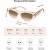 image:imageSOJOS Trendy Polarized Sunglasses Womens Retro Vintage 90s Cute Cat Eye Sun Glasses SJ2614Crystal Brown Frame Brown Grading Lens