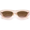 image:imageSOJOS Trendy Polarized Sunglasses Womens Retro Vintage 90s Cute Cat Eye Sun Glasses SJ2614Crystal Brown Frame Brown Grading Lens
