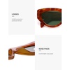 image:imageSOJOS Trendy Polarized Sunglasses Womens Retro Vintage 90s Cute Cat Eye Sun Glasses SJ2614Red Tortoise Frame Green Lens