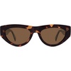 image:imageSOJOS Trendy Polarized Sunglasses Womens Retro Vintage 90s Cute Cat Eye Sun Glasses SJ2614Tortoise Frame Brown Lens