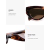 image:imageSOJOS Trendy Polarized Sunglasses Womens Retro Vintage 90s Cute Cat Eye Sun Glasses SJ2614Tortoise Frame Brown Lens