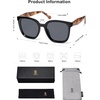 image:imageSOJOS Trendy Polarized Sunglasses for Women Classic Retro Square Womens Shade Sunnies SJ2333Black TortoiseGrey Grading