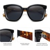 image:imageSOJOS Trendy Polarized Sunglasses for Women Classic Retro Square Womens Shade Sunnies SJ2333Black TortoiseGrey Grading