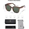 image:imageSOJOS Trendy Polarized Sunglasses for Women Classic Retro Square Womens Shade Sunnies SJ2333Green TortoiseGreen