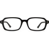 image:imageSOJOS Trendy Rectangle Blue Light Glasses Fashion Computer Glasses Bluelight Blocking Clear Lens Eyewear Frame SJ2610Black