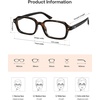 image:imageSOJOS Trendy Rectangle Blue Light Glasses Fashion Computer Glasses Bluelight Blocking Clear Lens Eyewear Frame SJ2610Tortoise