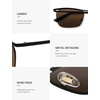 image:imageSOJOS Trendy Rectangle Cat Eye Semirimless Sunglasses Womens Retro Fashion Vintage Shades UV400 Protection SJ1253BlackBrown