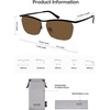 image:imageSOJOS Trendy Rectangle Cat Eye Semirimless Sunglasses Womens Retro Fashion Vintage Shades UV400 Protection SJ1253BlackBrown