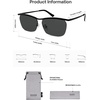 image:imageSOJOS Trendy Rectangle Cat Eye Semirimless Sunglasses Womens Retro Fashion Vintage Shades UV400 Protection SJ1253BlackGrey