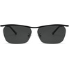 image:imageSOJOS Trendy Rectangle Cat Eye Semirimless Sunglasses Womens Retro Fashion Vintage Shades UV400 Protection SJ1253BlackGrey