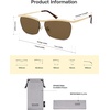 image:imageSOJOS Trendy Rectangle Cat Eye Semirimless Sunglasses Womens Retro Fashion Vintage Shades UV400 Protection SJ1253GoldBrown