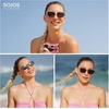image:imageSOJOS Trendy Rectangle Cat Eye Semirimless Sunglasses Womens Retro Fashion Vintage Shades UV400 Protection SJ1253GoldGreen